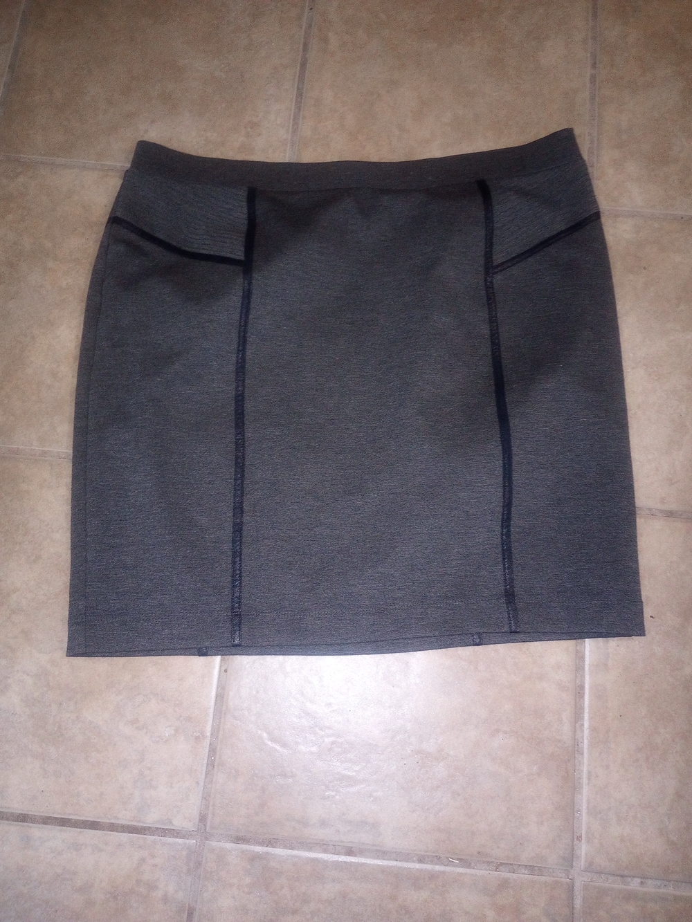 Apt. 9 Charcoal Gray Ponte Pencil Skirt